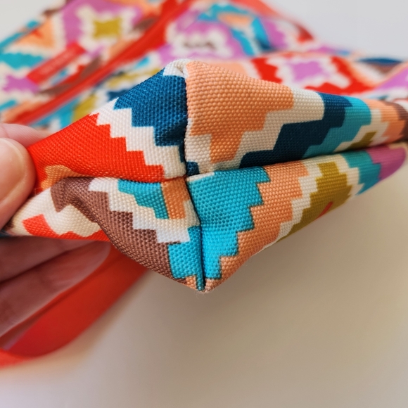 Vera Bradley Hacienda Diamonds Colorful Print Coral Strap Crossbody Bag Purse - Picture 9 of 15